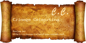 Czinege Celesztina névjegykártya