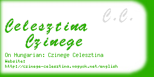 celesztina czinege business card